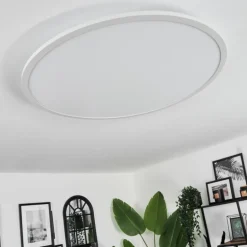 Plafonnier Sani LED Blanc, 1 lumière, Télécommandes, Changeur de couleurs