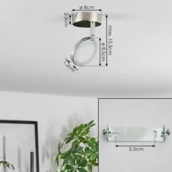Plafonnier Sarnadinha LED Nickel mat, 1 lumière