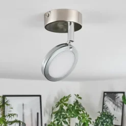 Plafonnier Sarnadinha LED Nickel mat, 1 lumière