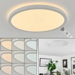 Plafonnier Sasinhosa LED Blanc, 1 lumière, Télécommandes
