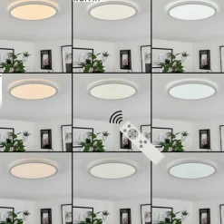 Plafonnier Sasinhosa LED Blanc, 1 lumière, Télécommandes