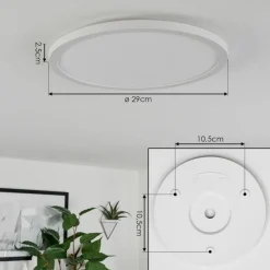Plafonnier Sasinhosa LED Blanc, 1 lumière, Télécommandes