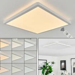 Plafonnier Sasinhosa LED Blanc, 1 lumière, Télécommandes