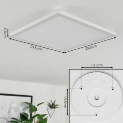 Plafonnier Sasinhosa LED Blanc, 1 lumière, Télécommandes