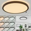 Plafonnier Sasinhosa LED Noir, 1 lumière, Télécommandes
