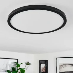 Plafonnier Sasinhosa LED Noir, 1 lumière, Télécommandes