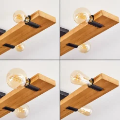 Plafonnier Schanis Écru, Noir, 5 lumières