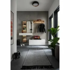 Plafonnier SCHÖNER WOHNEN-Kollektion Wood LED Couleur bois, Noir, 1 lumière