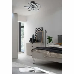 Plafonnier SCHÖNER-WOHNEN-Kollektion Loop LED Noir, 1 lumière, Télécommandes