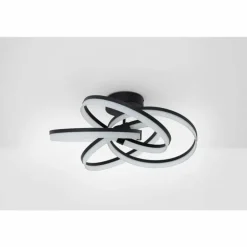 Plafonnier SCHÖNER-WOHNEN-Kollektion Loop LED Noir, 1 lumière, Télécommandes