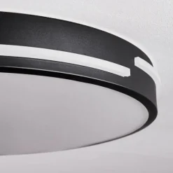 Plafonnier Seewen LED Noir, Blanc, 1 lumière, Télécommandes