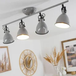 Plafonnier Selki Gris, 4 lumières