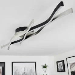 Plafonnier Serlande LED Noir, 1 lumière