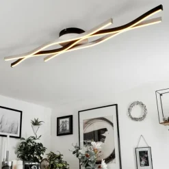 Plafonnier Serlande LED Noir, 1 lumière