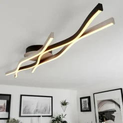 Plafonnier Serlande LED Noir, 1 lumière