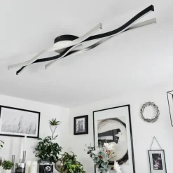 Plafonnier Serlande LED Noir, 1 lumière