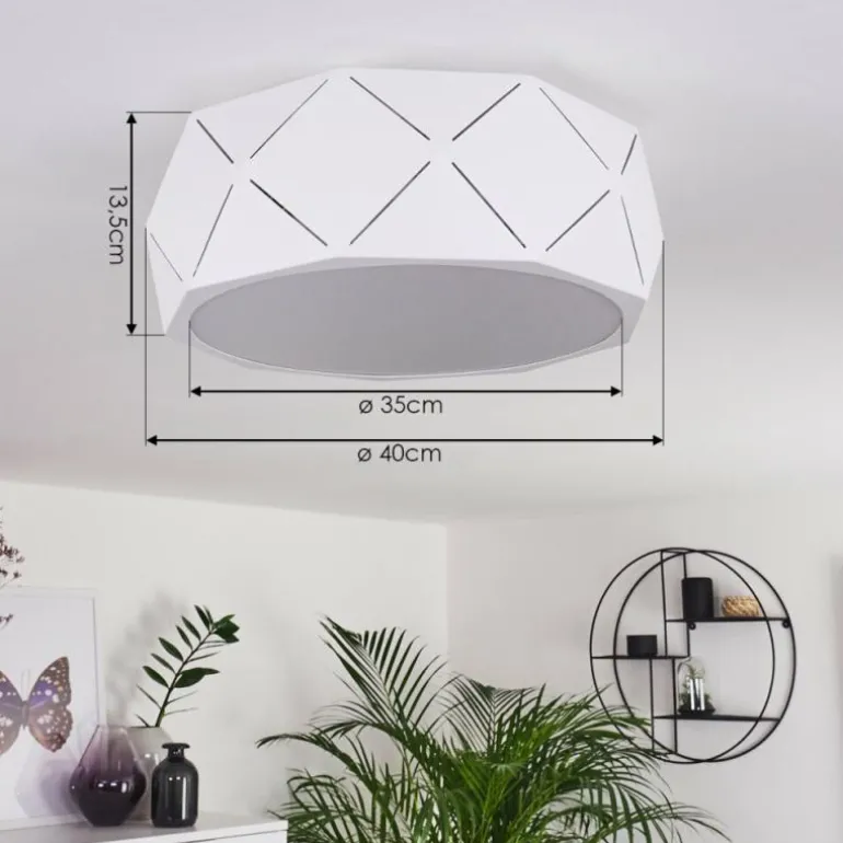 Plafonnier Shouver Blanc, 3 lumières