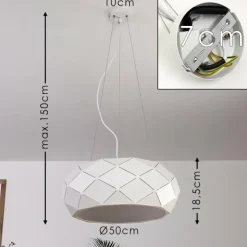 Plafonnier Shouver LED Blanc, 1 lumière