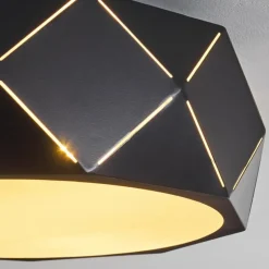 Plafonnier Shouver Noir, Blanc, 3 lumières