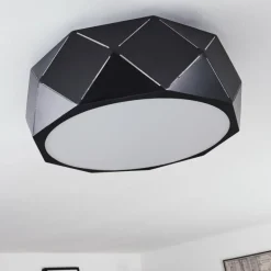 Plafonnier Shouver Noir, Blanc, 3 lumières