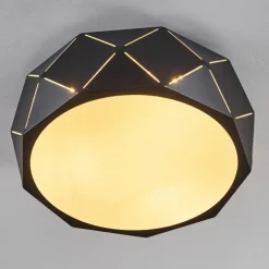 Plafonnier Shouver Noir, Blanc, 3 lumières