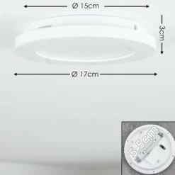 Plafonnier Siguna LED Blanc, 1 lumière
