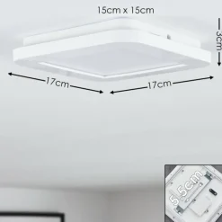 Plafonnier Siguna LED Blanc, 1 lumière