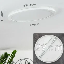 Plafonnier Siguna LED Blanc, 1 lumière