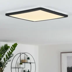 Plafonnier Siguna LED Noir, Blanc, 1 lumière