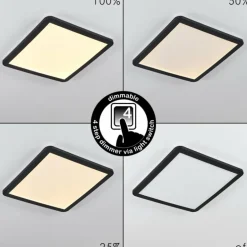 Plafonnier Siguna LED Noir, Blanc, 1 lumière