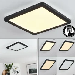 Plafonnier Siguna LED Noir, Blanc, 1 lumière