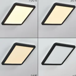 Plafonnier Siguna LED Noir, Blanc, 1 lumière