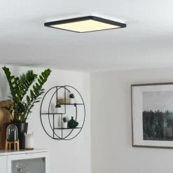 Plafonnier Siguna LED Noir, Blanc, 1 lumière