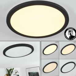 Plafonnier Siguna LED Noir, Blanc, 1 lumière