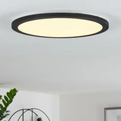 Plafonnier Siguna LED Noir, Blanc, 1 lumière