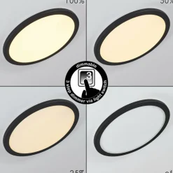 Plafonnier Siguna LED Noir, Blanc, 1 lumière