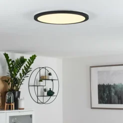 Plafonnier Siguna LED Noir, Blanc, 1 lumière