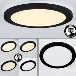 Plafonnier Siguna LED Noir, 1 lumière