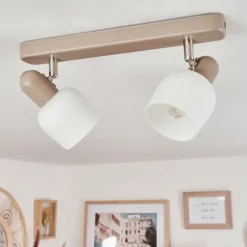 Plafonnier Sivol Nickel mat, Sable, 2 lumières