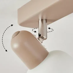 Plafonnier Sivol Nickel mat, Sable, 2 lumières