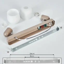 Plafonnier Sivol Nickel mat, Sable, 2 lumières