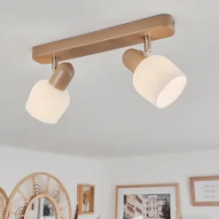 Plafonnier Sivol Nickel mat, Sable, 2 lumières