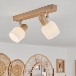 Plafonnier Sivol Nickel mat, Sable, 2 lumières