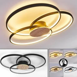 Plafonnier Skanes LED Noir, 1 lumière