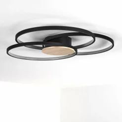 Plafonnier Skanes LED Noir, 1 lumière