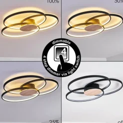 Plafonnier Skanes LED Noir, 1 lumière