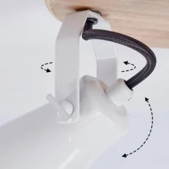 Plafonnier Skodsbol Bois clair, Blanc, 3 lumières