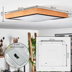 Plafonnier Sobredo LED Écru, Noir, 1 lumière