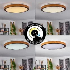 Plafonnier Sobredo LED Écru, Noir, Blanc, 1 lumière