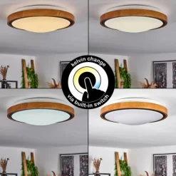 Plafonnier Sobredo LED Écru, Noir, Blanc, 1 lumière